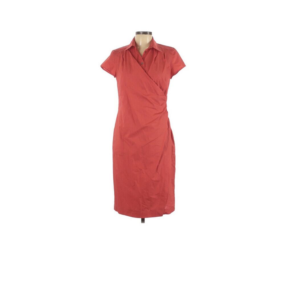 Max Mara Weekend Women's Size 10/40 Collar Faux Wrap Dress Orange New